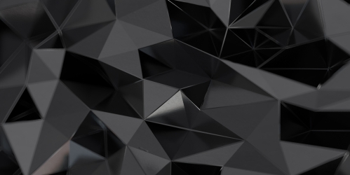 High resolution 3d abstract geometric black background, triangle seamless