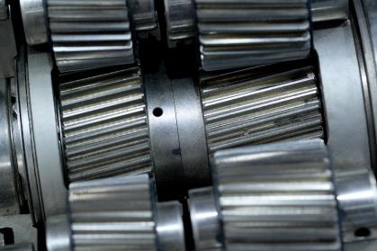 Solid mechanism of metal shafts with worm gear.